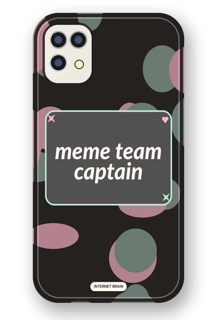 Meme Team Captain phone case mockup